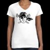 Women's Fine Jersey V-Neck Tee Thumbnail