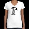 Women's Fine Jersey V-Neck Tee Thumbnail