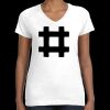 Women's Fine Jersey V-Neck Tee Thumbnail