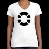 Women's Fine Jersey V-Neck Tee Thumbnail