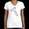 Women's Fine Jersey V-Neck Tee Thumbnail