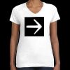 Women's Fine Jersey V-Neck Tee Thumbnail