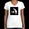 Women's Fine Jersey V-Neck Tee Thumbnail