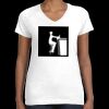 Women's Fine Jersey V-Neck Tee Thumbnail