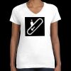 Women's Fine Jersey V-Neck Tee Thumbnail