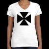 Women's Fine Jersey V-Neck Tee Thumbnail