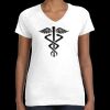 Women's Fine Jersey V-Neck Tee Thumbnail