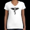 Women's Fine Jersey V-Neck Tee Thumbnail