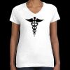 Women's Fine Jersey V-Neck Tee Thumbnail