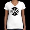 Women's Fine Jersey V-Neck Tee Thumbnail