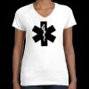Women's Fine Jersey V-Neck Tee Thumbnail