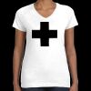 Women's Fine Jersey V-Neck Tee Thumbnail