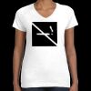 Women's Fine Jersey V-Neck Tee Thumbnail