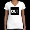 Women's Fine Jersey V-Neck Tee Thumbnail