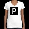 Women's Fine Jersey V-Neck Tee Thumbnail