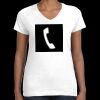 Women's Fine Jersey V-Neck Tee Thumbnail
