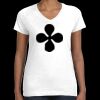 Women's Fine Jersey V-Neck Tee Thumbnail