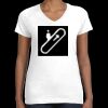 Women's Fine Jersey V-Neck Tee Thumbnail