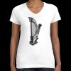 Women's Fine Jersey V-Neck Tee Thumbnail