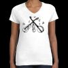 Women's Fine Jersey V-Neck Tee Thumbnail