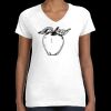 Women's Fine Jersey V-Neck Tee Thumbnail