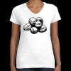 Women's Fine Jersey V-Neck Tee Thumbnail