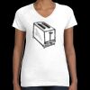 Women's Fine Jersey V-Neck Tee Thumbnail