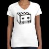Women's Fine Jersey V-Neck Tee Thumbnail