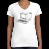 Women's Fine Jersey V-Neck Tee Thumbnail