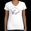 Women's Fine Jersey V-Neck Tee Thumbnail