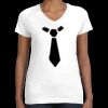 Women's Fine Jersey V-Neck Tee Thumbnail