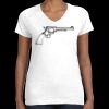 Women's Fine Jersey V-Neck Tee Thumbnail