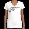 Women's Fine Jersey V-Neck Tee Thumbnail