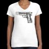 Women's Fine Jersey V-Neck Tee Thumbnail