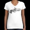 Women's Fine Jersey V-Neck Tee Thumbnail