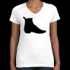 Women's Fine Jersey V-Neck Tee Thumbnail