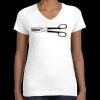 Women's Fine Jersey V-Neck Tee Thumbnail