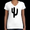 Women's Fine Jersey V-Neck Tee Thumbnail