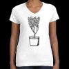 Women's Fine Jersey V-Neck Tee Thumbnail