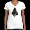 Women's Fine Jersey V-Neck Tee Thumbnail