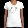 Women's Fine Jersey V-Neck Tee Thumbnail
