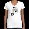Women's Fine Jersey V-Neck Tee Thumbnail