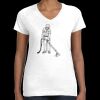 Women's Fine Jersey V-Neck Tee Thumbnail