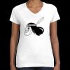 Women's Fine Jersey V-Neck Tee Thumbnail