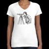 Women's Fine Jersey V-Neck Tee Thumbnail