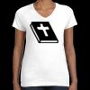 Women's Fine Jersey V-Neck Tee Thumbnail