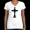 Women's Fine Jersey V-Neck Tee Thumbnail