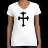 Women's Fine Jersey V-Neck Tee Thumbnail