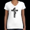 Women's Fine Jersey V-Neck Tee Thumbnail