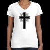 Women's Fine Jersey V-Neck Tee Thumbnail